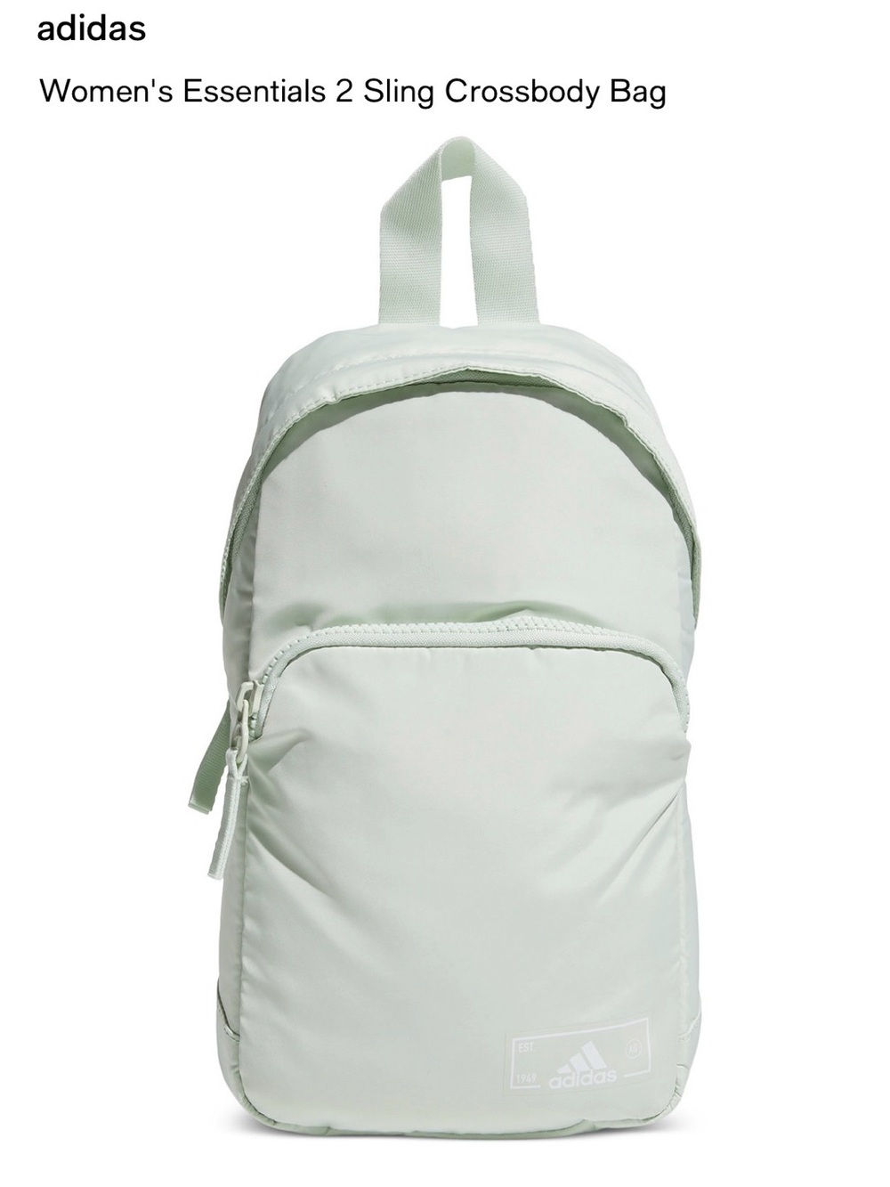 adidas Women's Essentials 2 Sling Crossbody Bag in Mint Green